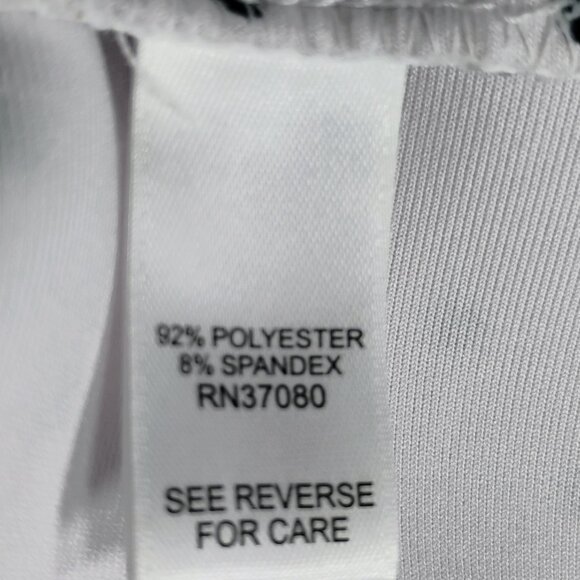 EST. 1946 Stretch Knit Pencil Skirt White Black Polka Dots Size 18/20 - Picture 7 of 8
